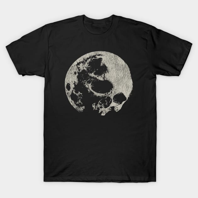 Vintage Skulls Moon T-Shirt by laygarn